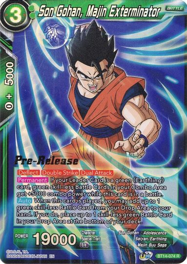 Son Gohan, Majin Exterminator (BT14-074) [Cross Spirits Prerelease Promos] | The Time Vault CA