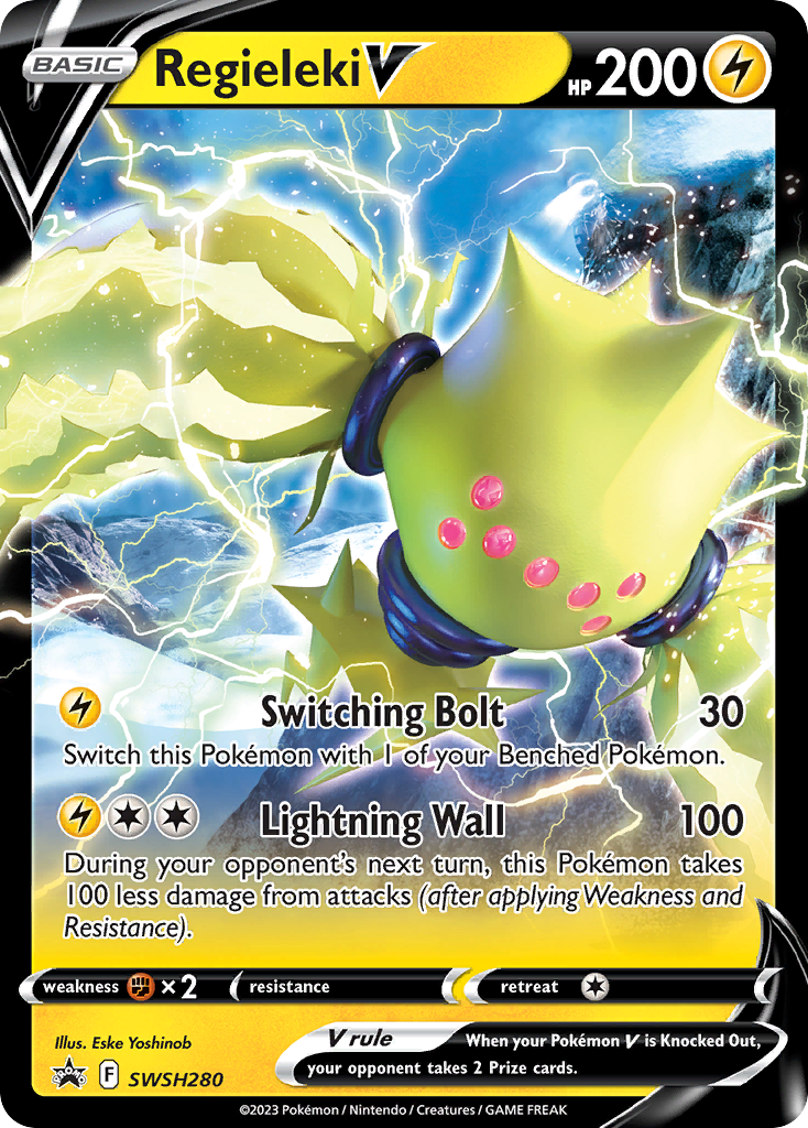 Regieleki V (SWSH280) (Jumbo Card) [Sword & Shield: Black Star Promos] | The Time Vault CA