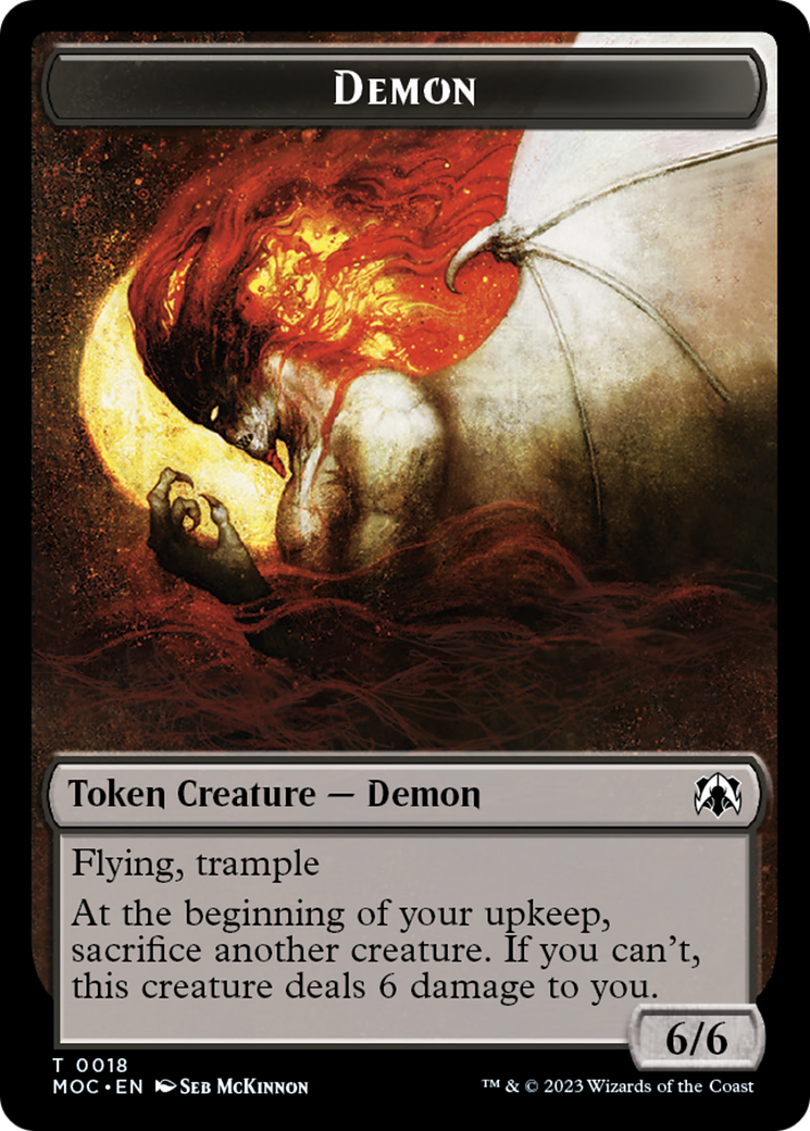 Angel (3) // Demon Double-Sided Token [March of the Machine Commander Tokens] | The Time Vault CA