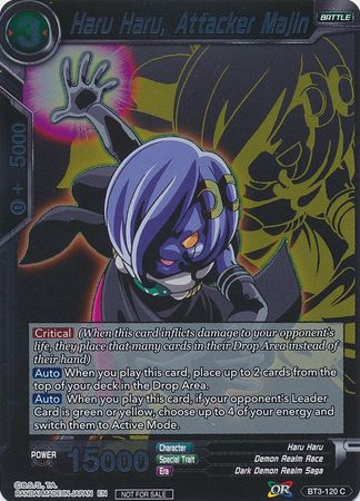 Haru Haru, Attacker Majin (Event Pack 3 - 2019) (BT3-120_PR) [Promotion Cards] | The Time Vault CA