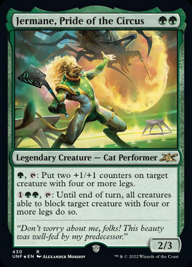Jermane, Pride of the Circus (Galaxy Foil) [Unfinity] | The Time Vault CA