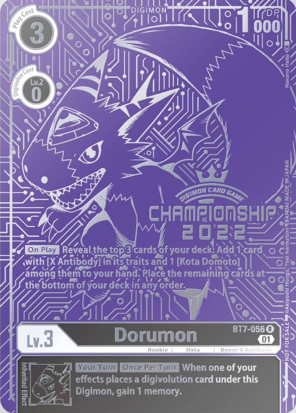 Dorumon [BT7-056] (2022 Championship Finals Top 16) [Next Adventure Promos] | The Time Vault CA