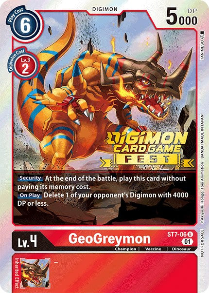 GeoGreymon [ST7-06] (Digimon Card Game Fest 2022) [Starter Deck: Gallantmon Promos] | The Time Vault CA