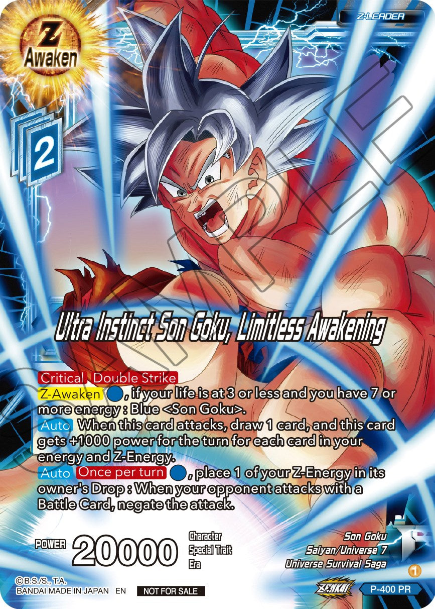 Ultra Instinct Son Goku, Limitless Awakening (P-400) [Promotion Cards] | The Time Vault CA