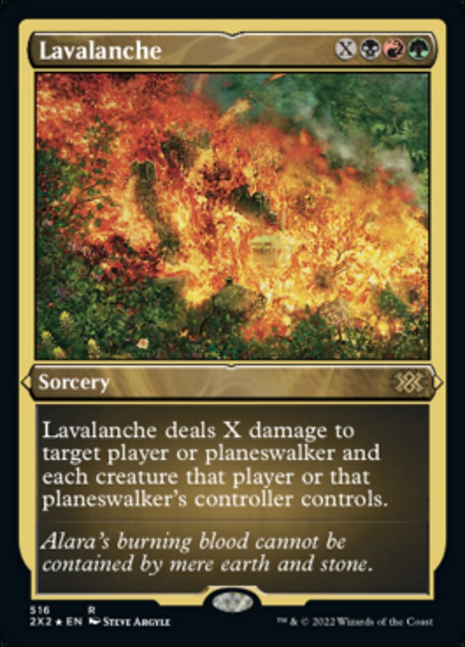 Lavalanche (Foil Etched) [Double Masters 2022] | The Time Vault CA