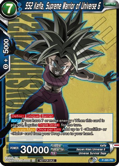 SS2 Kefla, Supreme Warrior of Universe 6 (P-395) [Promotion Cards] | The Time Vault CA