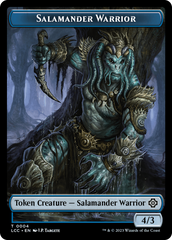 Salamander Warrior // Treasure Double-Sided Token [The Lost Caverns of Ixalan Commander Tokens] | The Time Vault CA