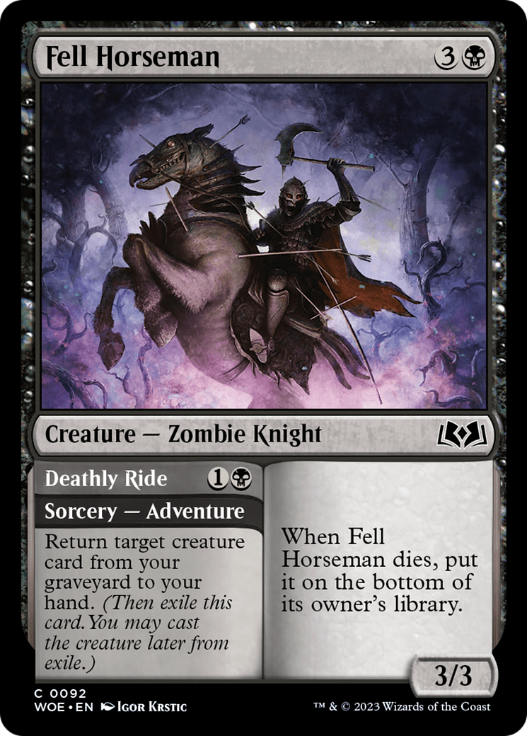 Fell Horseman // Deathly Ride [Wilds of Eldraine] | The Time Vault CA