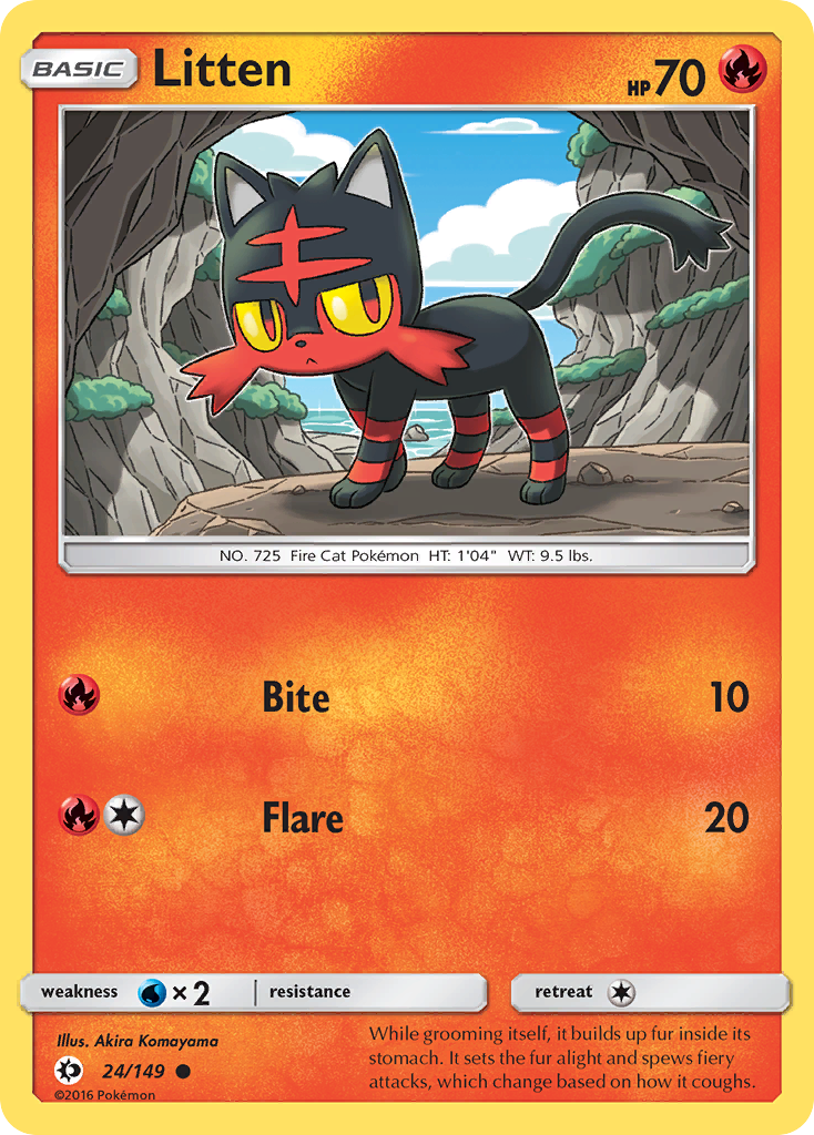 Litten (24/149) [Sun & Moon: Base Set] | The Time Vault CA