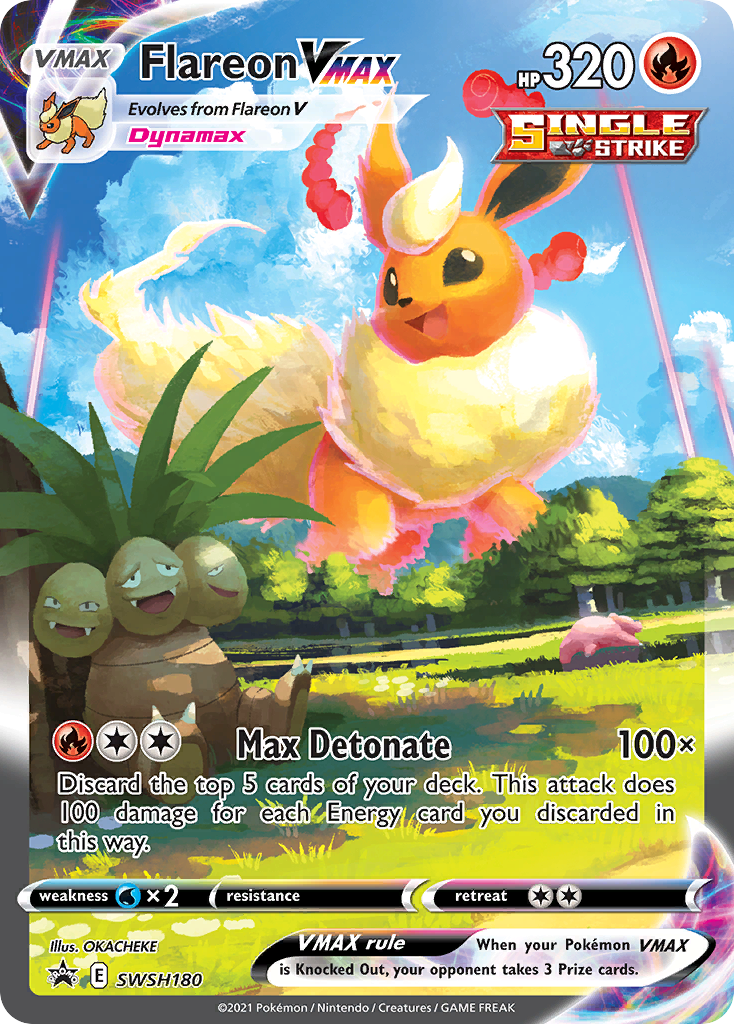 Flareon VMAX (SWSH180) (Jumbo Card) [Sword & Shield: Black Star Promos] | The Time Vault CA