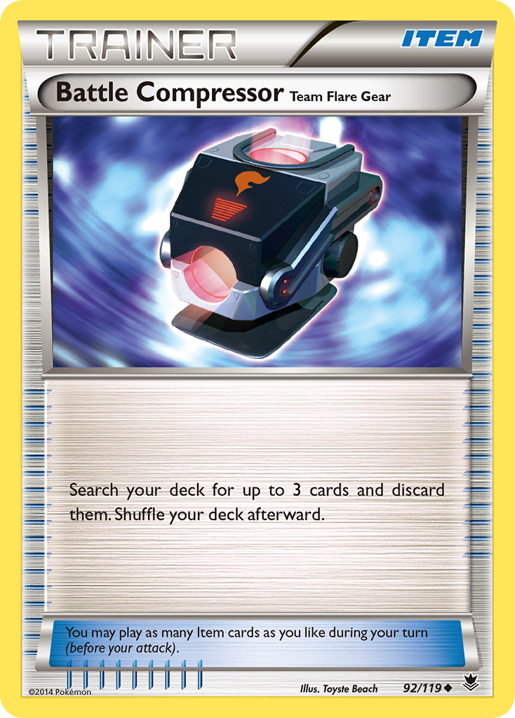 Battle Compressor Team Flare Gear (92/119) [XY: Phantom Forces] | The Time Vault CA