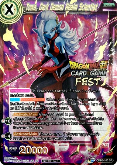 Towa, Dark Demon Realm Scientist (Card Game Fest 2022) (DB3-103) [Tournament Promotion Cards] | The Time Vault CA