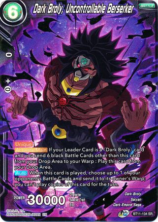 Dark Broly, Uncontrollable Berserker (BT11-134) [Vermilion Bloodline] | The Time Vault CA