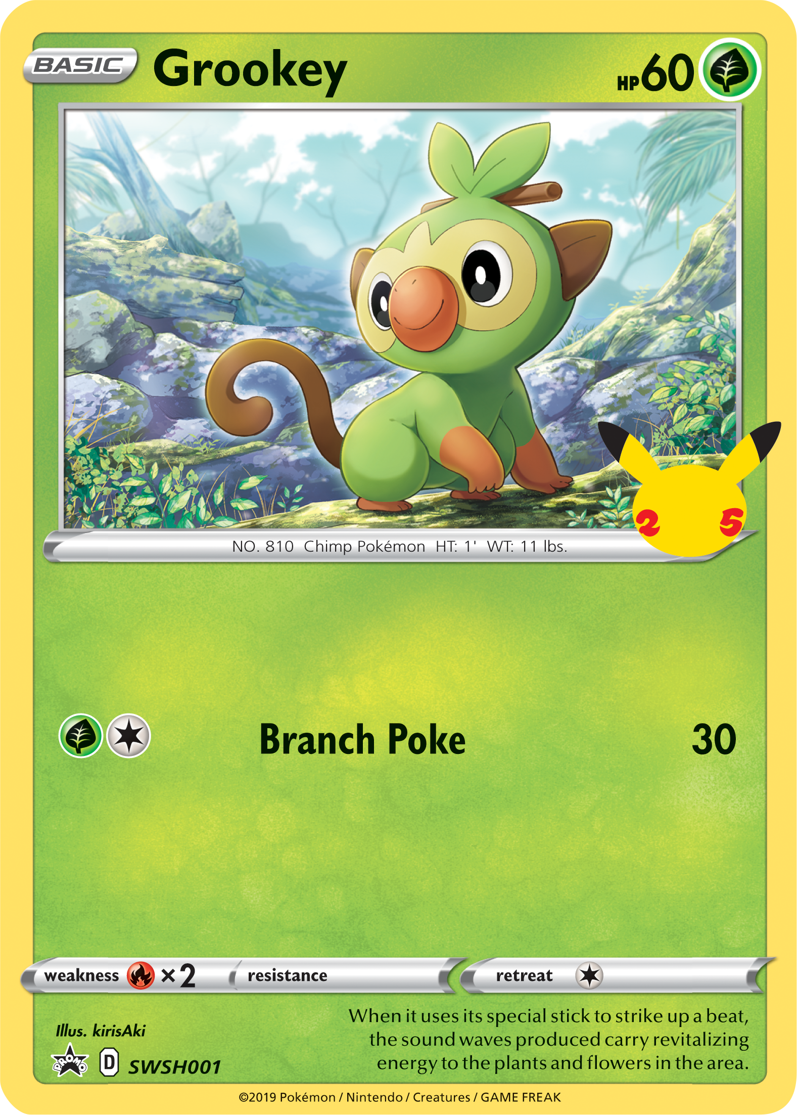 Grookey (SWSH001) (Jumbo Card) [First Partner Pack] | The Time Vault CA