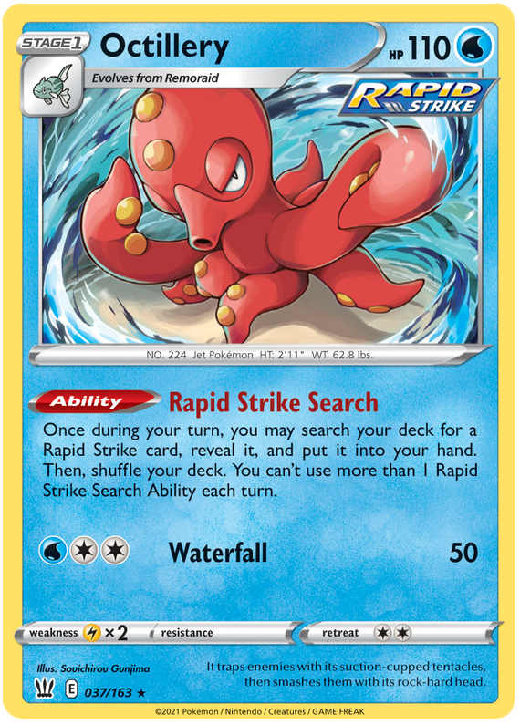 Octillery (037/163) (Theme Deck Exclusive) [Sword & Shield: Battle Styles] | The Time Vault CA