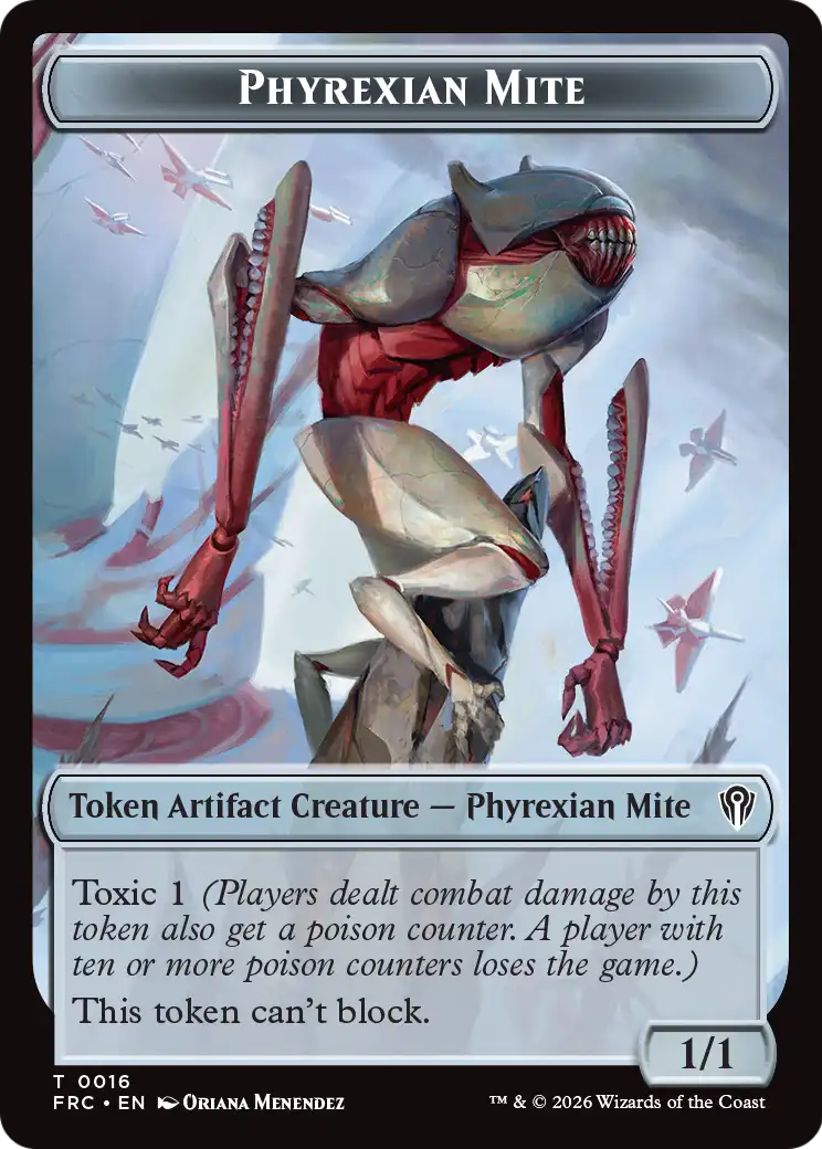 Citizen // Phyrexian Mite Double-Sided Token [Reality Fracture Commander Tokens] | The Time Vault CA