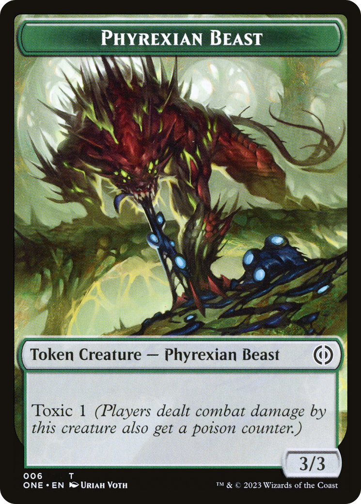 Phyrexian Beast Token [Phyrexia: All Will Be One Tokens] | The Time Vault CA