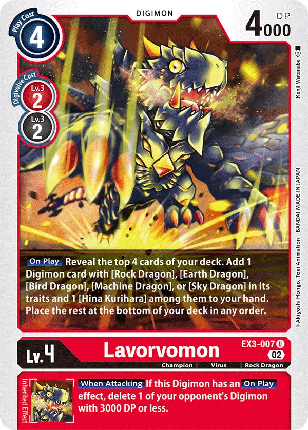 Lavorvomon [EX3-007] [Draconic Roar] | The Time Vault CA