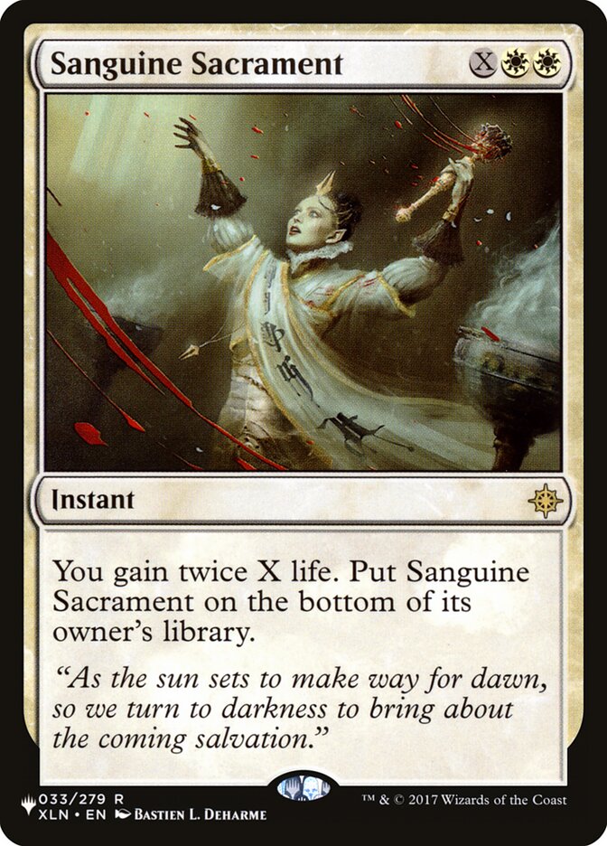 Sanguine Sacrament [The List] | The Time Vault CA
