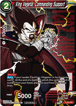 King Vegeta, Commanding Support (Gold Stamped) (P-355) [Tournament Promotion Cards] | The Time Vault CA