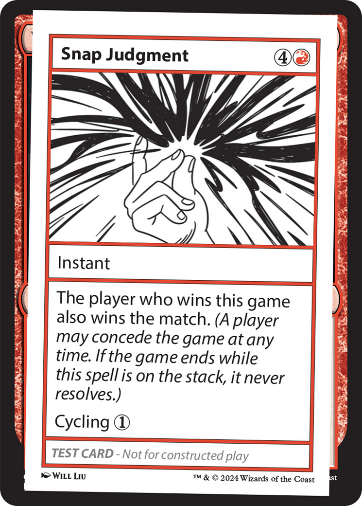 Snap Judgment [Mystery Booster 2 Playtest Cards] | The Time Vault CA