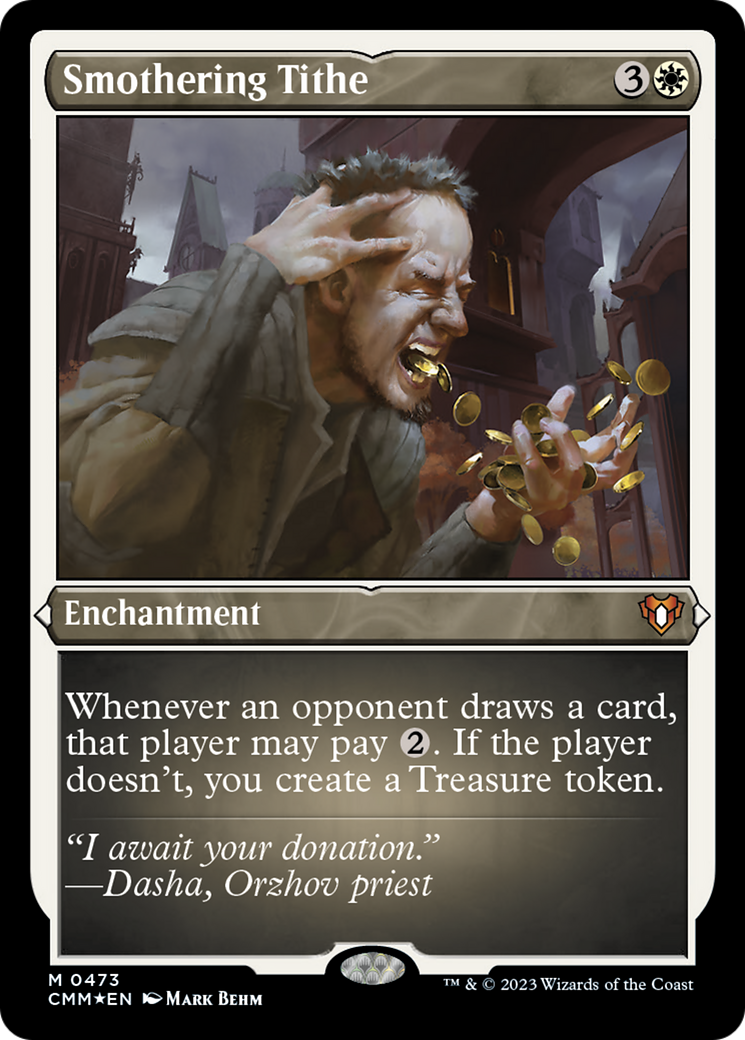 Smothering Tithe (Foil Etched) [Commander Masters] | The Time Vault CA