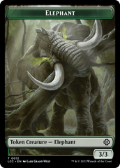 Elephant // Dinosaur (0010) Double-Sided Token [The Lost Caverns of Ixalan Commander Tokens] | The Time Vault CA