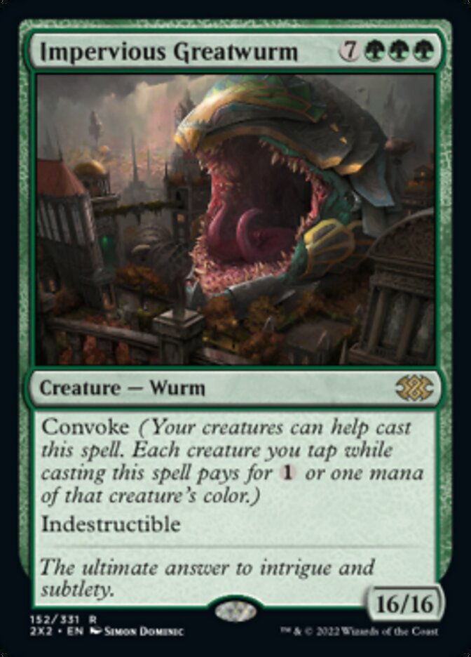 Impervious Greatwurm [Double Masters 2022] | The Time Vault CA