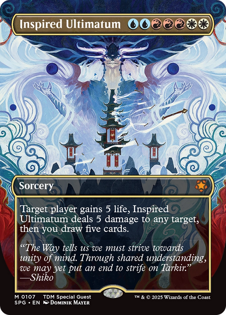 Inspired Ultimatum (Borderless) [Tarkir: Dragonstorm Special Guests] | The Time Vault CA