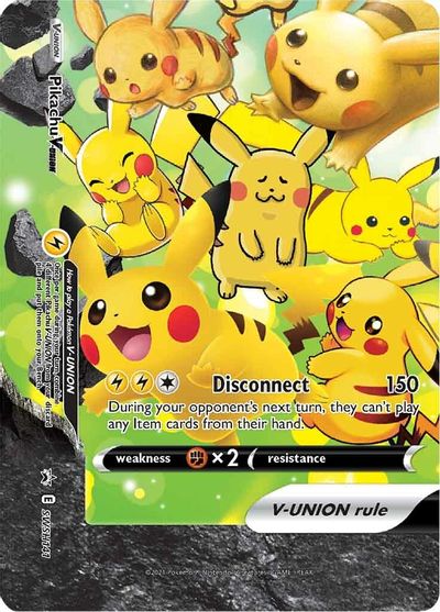 Pikachu V-UNION (SWSH141) (Celebrations) [Sword & Shield: Black Star Promos] | The Time Vault CA