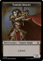 Vampire Knight // Soldier Double-Sided Token [March of the Machine Commander Tokens] | The Time Vault CA