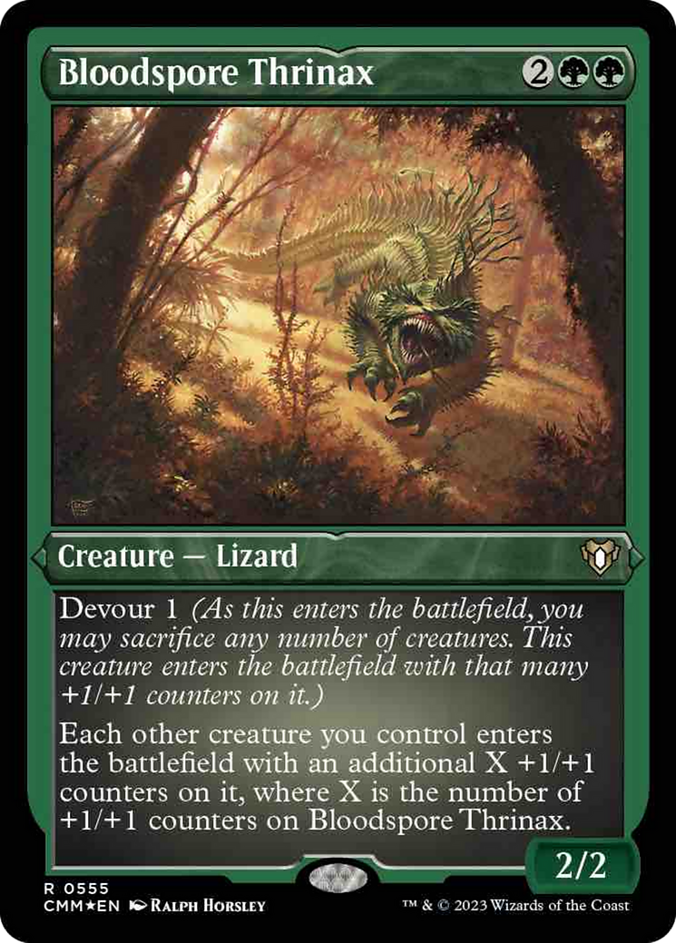 Bloodspore Thrinax (Foil Etched) [Commander Masters] | The Time Vault CA