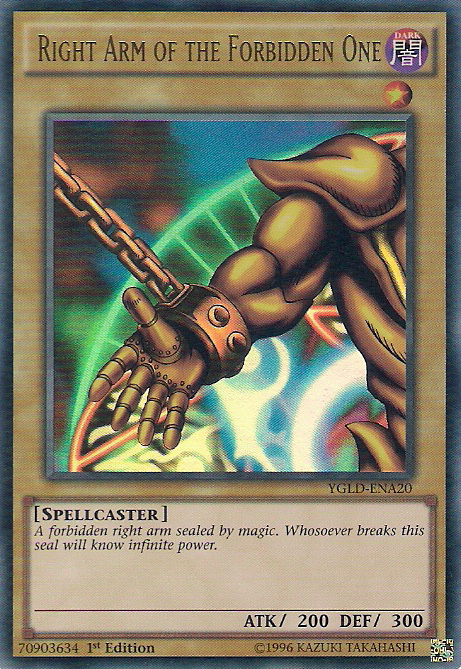 Right Arm of the Forbidden One [YGLD-ENA20] Ultra Rare | The Time Vault CA