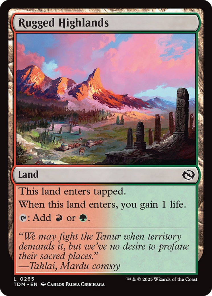 Rugged Highlands [Tarkir: Dragonstorm] | The Time Vault CA