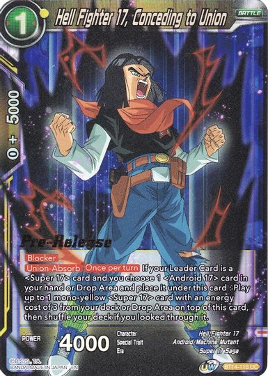 Hell Fighter 17, Conceding to Union (BT14-110) [Cross Spirits Prerelease Promos] | The Time Vault CA