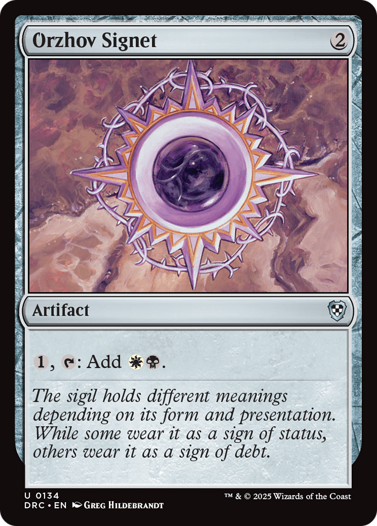 Orzhov Signet [Aetherdrift Commander] | The Time Vault CA