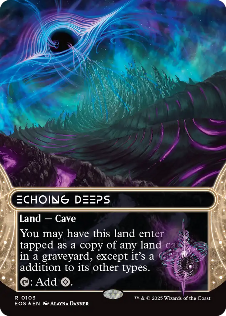 Echoing Deeps (0103) (Borderless) (Galaxy Foil) [Edge of Eternities: Stellar Sights] | The Time Vault CA