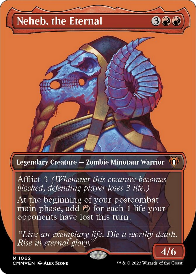 Neheb, the Eternal (Borderless Textured Foil Frame Break) [Commander Masters] | The Time Vault CA