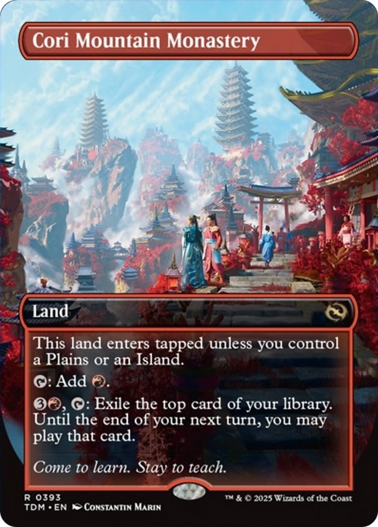 Cori Mountain Monastery (Borderless) [Tarkir: Dragonstorm] | The Time Vault CA