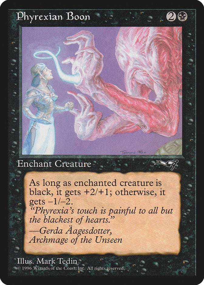 Phyrexian Boon (Person on the Left) [Alliances] | The Time Vault CA
