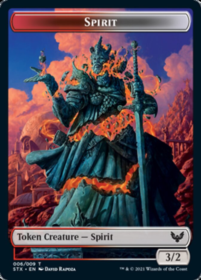 Spirit // Treasure Double-Sided Token [Strixhaven: School of Mages Tokens] | The Time Vault CA