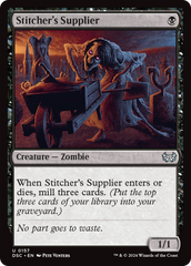 Stitcher's Supplier [Duskmourn: House of Horror Commander] | The Time Vault CA