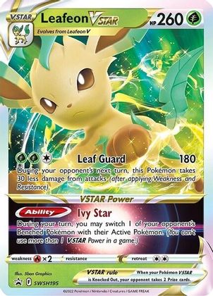 Leafeon VSTAR (SWSH195) (Jumbo Card) [Sword & Shield: Black Star Promos] | The Time Vault CA