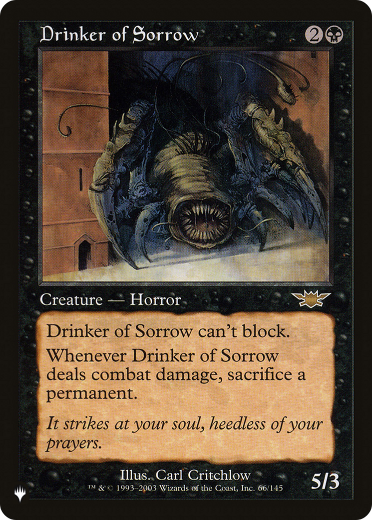 Drinker of Sorrow [The List] | The Time Vault CA