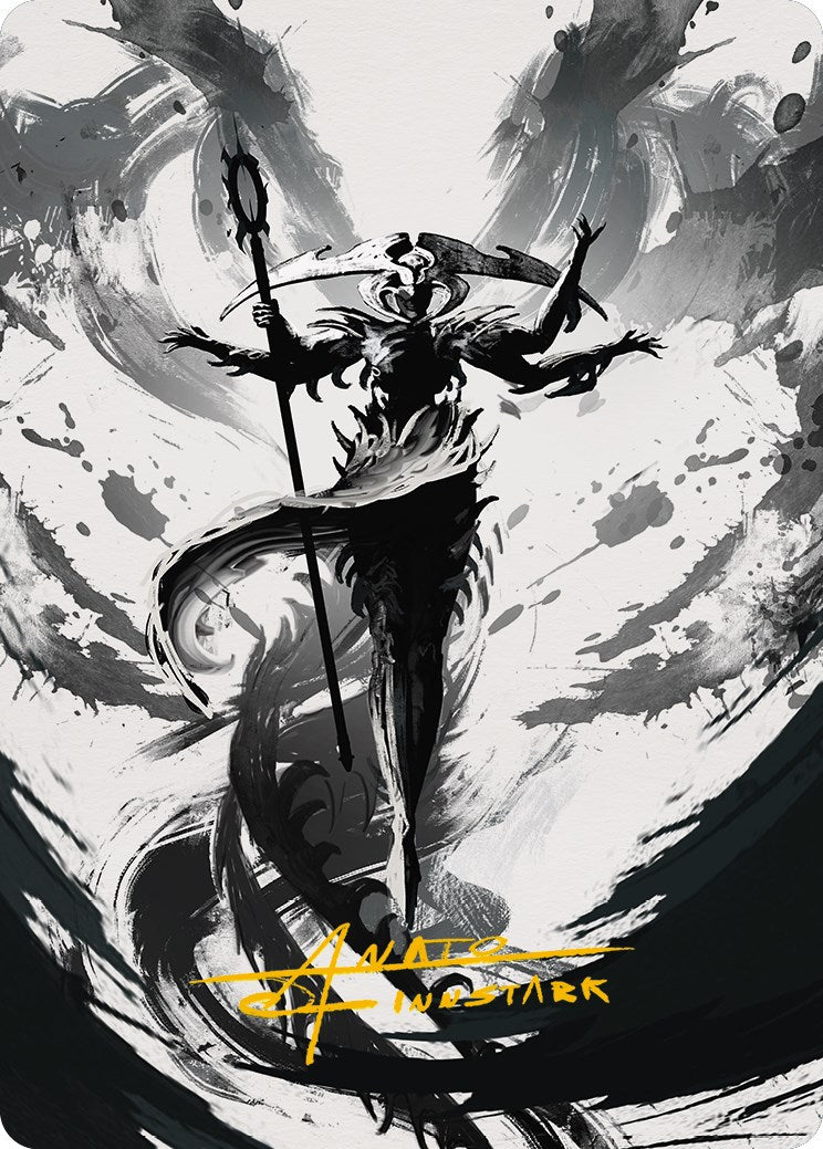 Atraxa, Grand Unifier 2 Art Card (Gold-Stamped Signature) [Phyrexia: All Will Be One Art Series] | The Time Vault CA