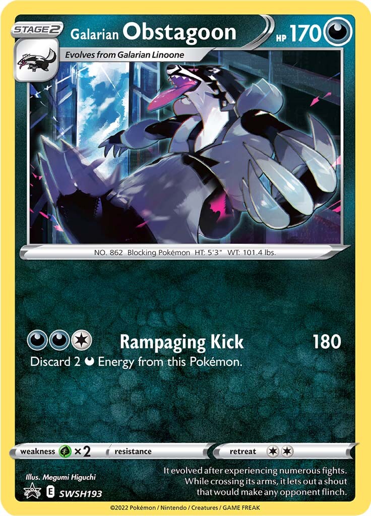 Galarian Obstagoon (SWSH193) [Sword & Shield: Black Star Promos] | The Time Vault CA