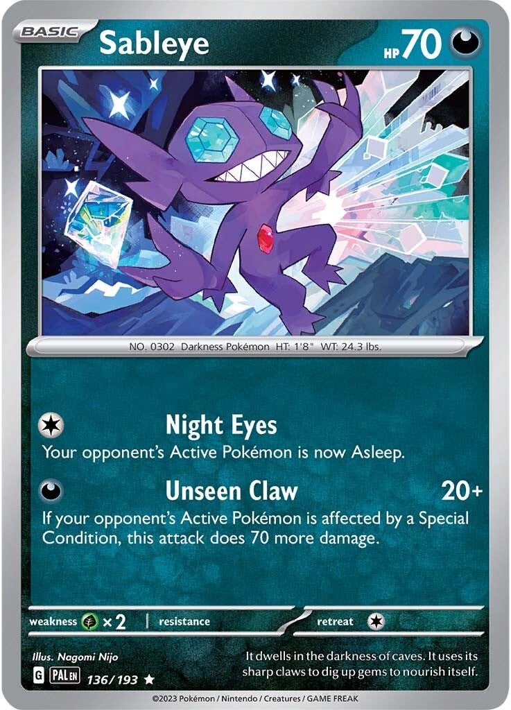 Sableye (136/193) [Scarlet & Violet: Paldea Evolved] | The Time Vault CA