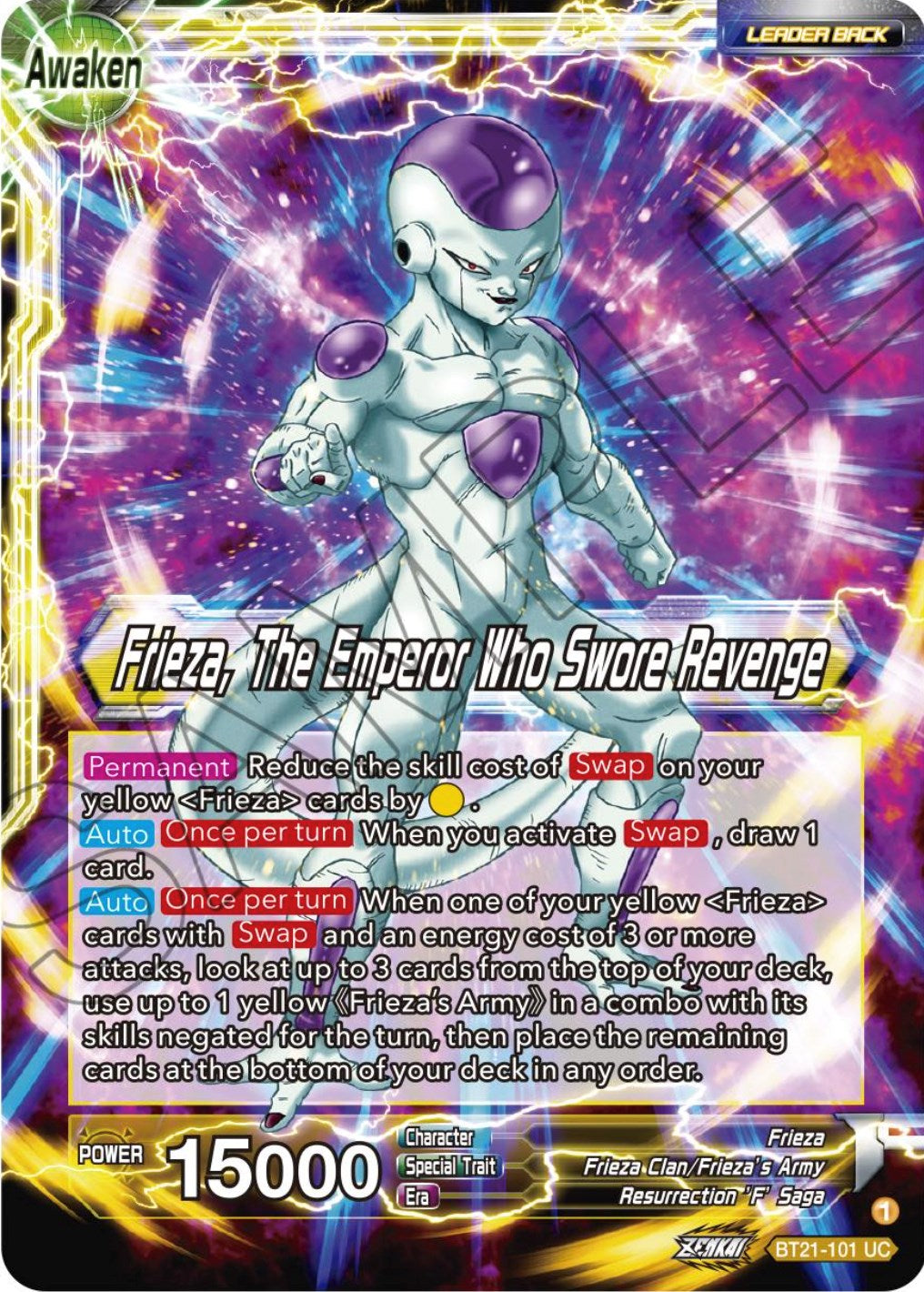 Frieza // Frieza, The Emperor Who Swore Revenge (BT21-101) [Wild Resurgence] | The Time Vault CA