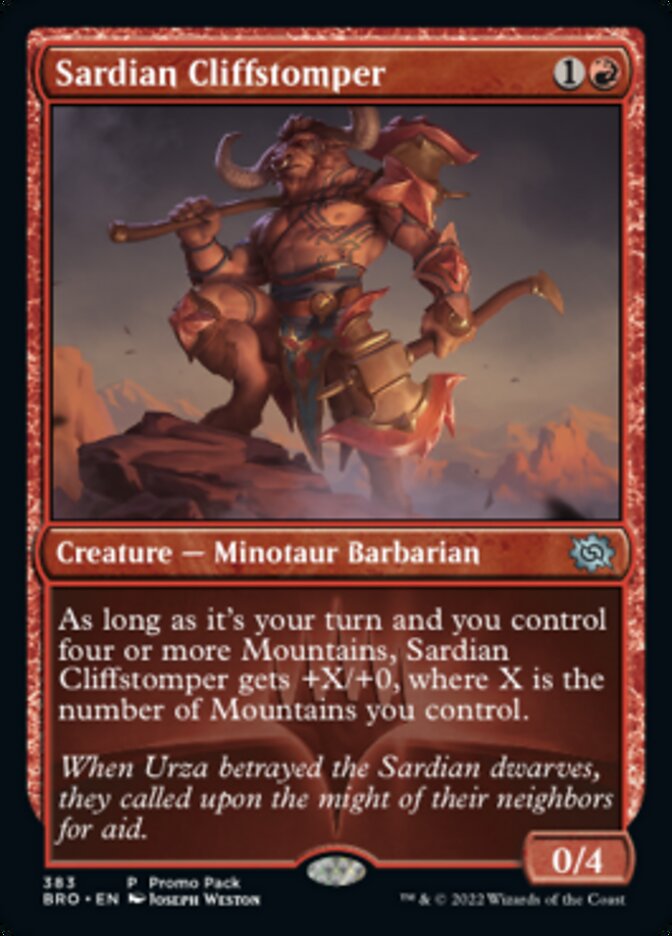 Sardian Cliffstomper (Promo Pack) [The Brothers' War Promos] | The Time Vault CA