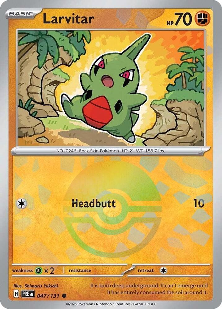Larvitar (047/131) (Poke Ball Pattern) [Scarlet & Violet: Prismatic Evolutions] | The Time Vault CA